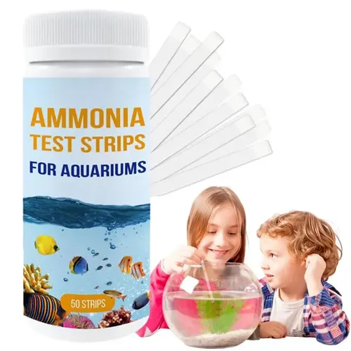 Ammoniak-Teststreifen 50 Zähl wasser test Aquarium-Teststreifen Ammoniak-Tester Sicheres Wasser