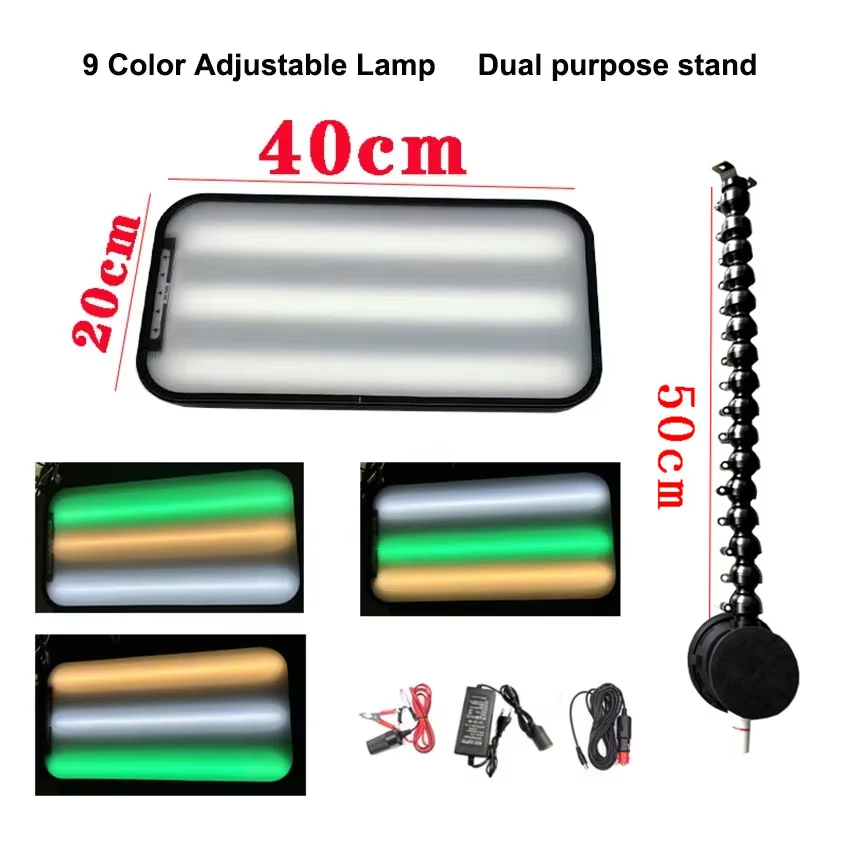 9 LED Auto Delle Reparatur lampe 3 Streifen Line Board schmerzlose Delle Reparatur werkzeug Auto Delle Licht brett Auto Delle Werkzeuge LED Licht Image