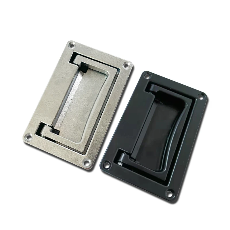 Versteckte Griffe für den Schrank, Zinklegierung, quadratische Griffe, Schiebetürgriff, Schrank, Werkzeugkasten, versenkter Holztürgriff LS523 Image