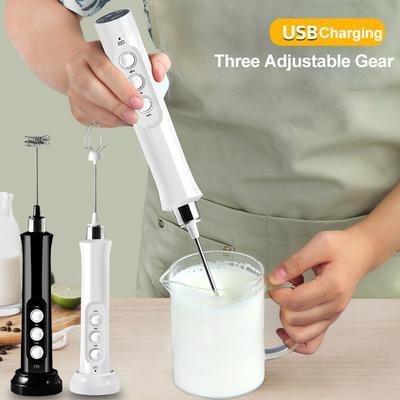 1pc Rechargeable 3-in-1 Electric Milk Frother, Foa...