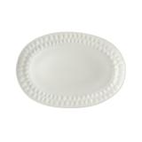 Mikasa Hospitality 5316692 7 1/10" x 10 1/5" Oval Malet Platter - Vegan Bone China, White