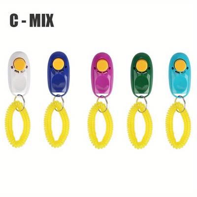 TEMU 5pcs Paw-shaped Dog Clicker Pet Training Clickers With Wrist Wrap For Effective Pet Training And Obedience Image