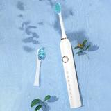 Electric Toothbrush Sonic Electric Toothbrush 4 Brush Heads Ultra Whitening Toothbrush Smart 6-Speed Timer Electric Toothbrush Rechargeable Power Toothbrush for Home Travel
