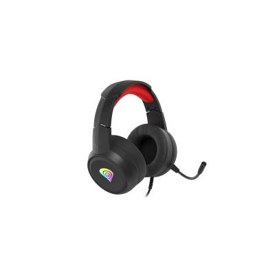 GENESIS Neon 200 Kopfhörer Kabelgebunden Kopfband Gaming USB Typ-A Schwarz, Rot