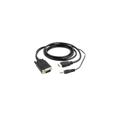 Gembird A-hdmi-vga-03-10 Videokabel-adapter 3 M Hdmi + 3.5mm Vga (d-sub) Schwarz