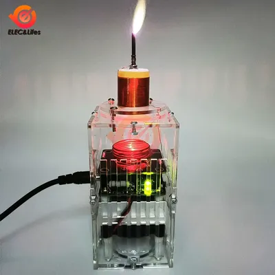 Tesla Coil High Frequency HFSSTC Electronic Candle Plasma Flame DC 36V-48V/DC 36V-40V Technology Experimental Teaching Model