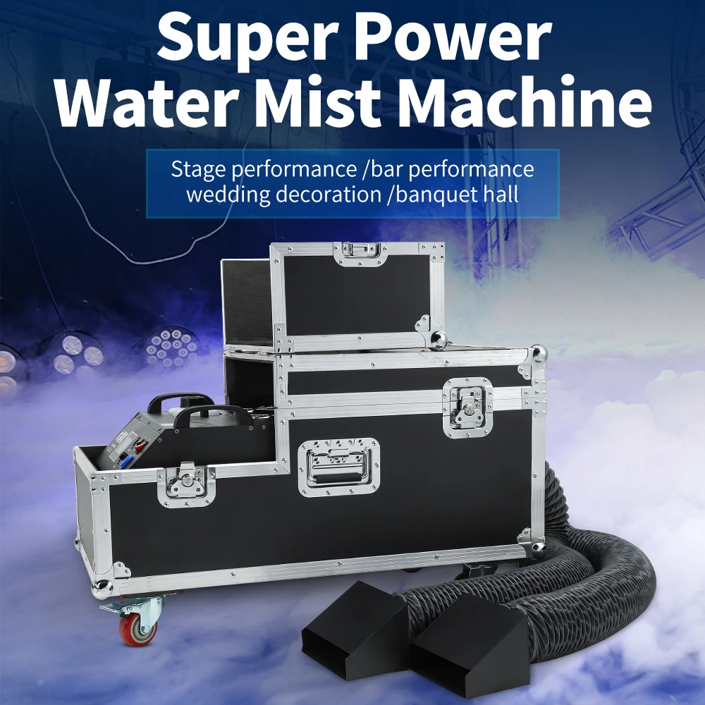 From EU US 3000W 5000W Low Lying Fog Machine Double Tubes Water Mist Machine 2000W Smoke Stage Equipment For Wedding DJ DISCO