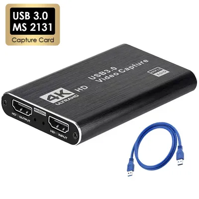 4K USB 3.0 Video Capture Card HDMI-compatible 1080P 60Hz HD Video Recorder Grabber For PS4 OBS Game