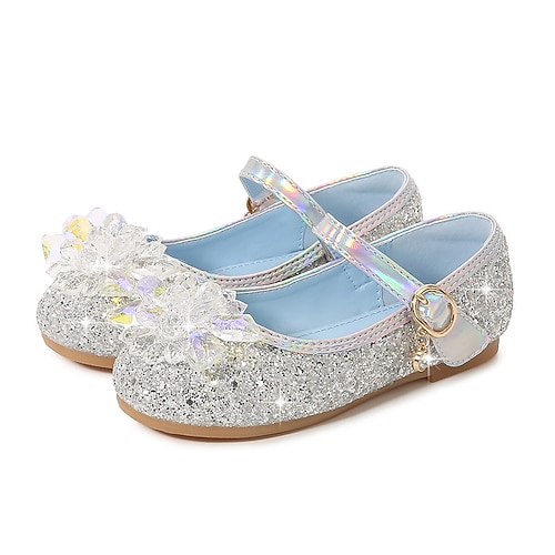 Mädchen Flache Schuhe Flach, Ballerina Schuhe für das Blumenmädchen Prinzessin Schuhe Leder PU Tragbar Gehen Hochzeit Abendschuhe Kleine Kinder (4-7 Jahre) Große Kinder (ab 7 Jahren) Alltag Party Image