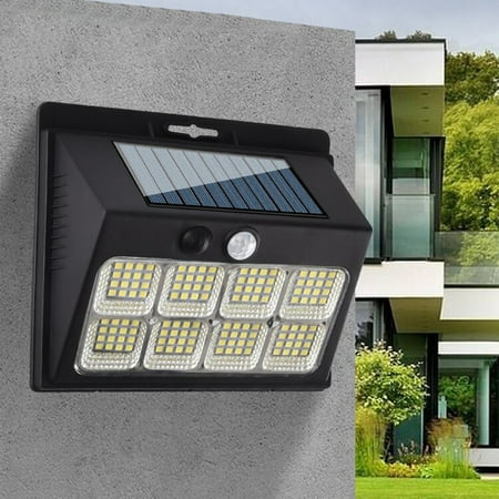 Coollooc Solar Lights Outdoor Waterproof LED Ultra-Bright Solar Motion Sensor Lights 3 Modes Solar Powered Fence Lights Solar Security Wall Lights for Garden Yard Outside