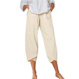 Womens Softball Pants Cover Up Pants Vacation Women Linen Tall Wide Leg Trousers Teachers Lounge Boho Pants For Women