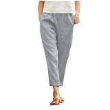 Boho Pants For Women - Wide Leg Linen Pants For Women Floral Pants For Womens Resort Wear 2024 Golf Pants Women Flowy Linen Pants For Women Slacks For Women