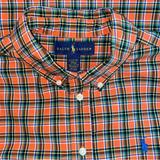 Ralph Lauren Shirts & Tops | Euc Vintage Authentic Ralph Lauren Boys Long Sleeve Plaid Button-Down Shirt | Color: Blue/Orange | Size: Boys L (14-16)