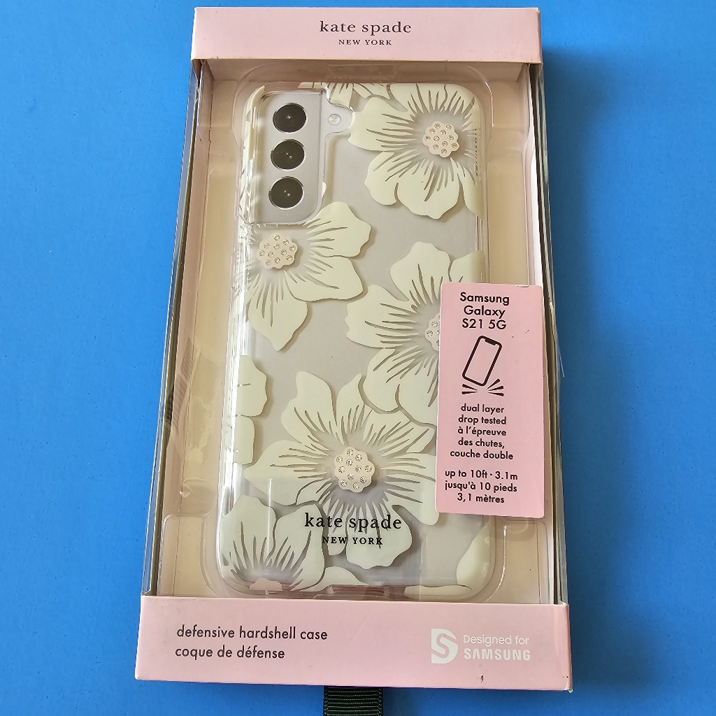 Kate Spade Cell Phones & Accessories | Galaxy S21 5g - Kate Spade New York Case (Hollyhock Floral) | Color: Cream/Pink | Size: Os