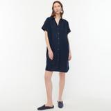 J. Crew Dresses | J. Crew | Irish Linen Baird Mcnutt Short Sleeve Navy Shirt Dress | Color: Blue | Size: S