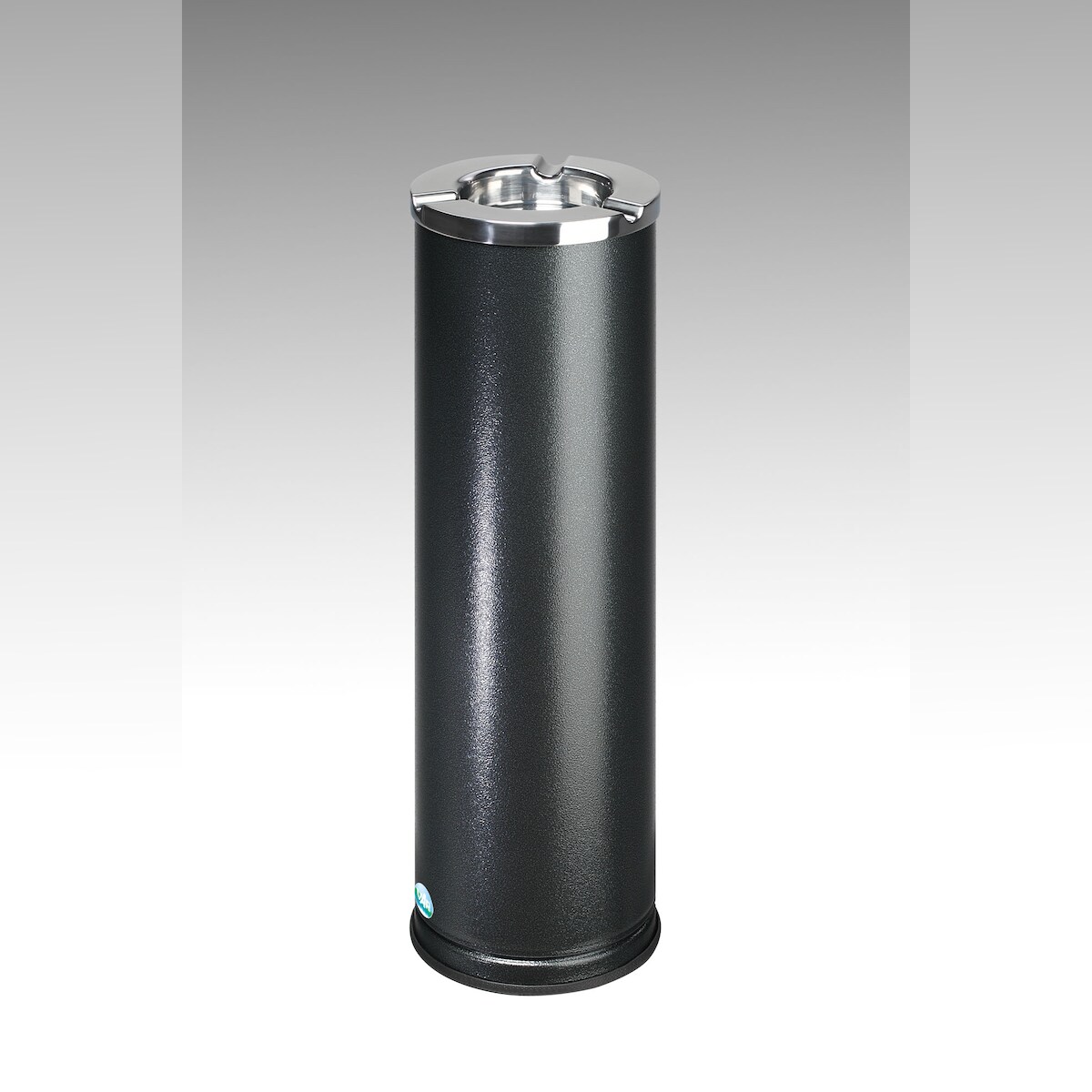 PROREGAL Robuster Ascher mit poliertem Aschereinsatz | 0,2 Liter, HxBxT 66x20x20cm | Verzinkter Stahl | Grau | Ascher Aschenbecher Image