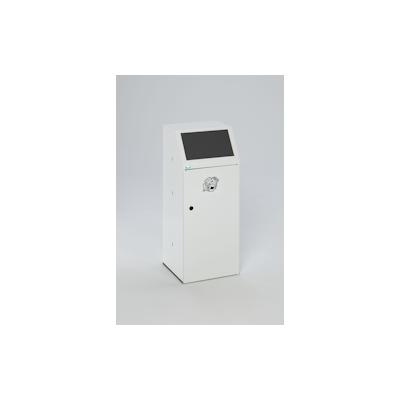 PROREGAL Robuster Wertstoffsammler mit Fronttür & Inneneinsatz | 90 Liter, HxBxT 105x40x40,5cm | Verzinkter Stahl | Anthrazit | Mülleimer Abfalleimer Image