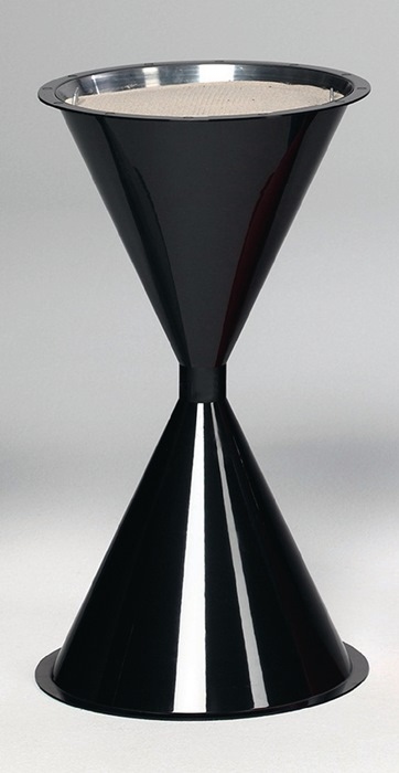 PROREGAL Klassischer Standascher für Innen- & Außenbereich | HxBxT 72x42x42cm | Kunststoff | Schwarz | Ascher Aschenbecher Image