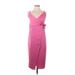 Urban Outfitters Casual Dress - Wrap V-Neck Sleeveless: Pink Dresses - New - Women's Size Small