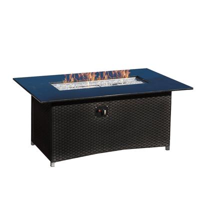 Sedona Granite Outdoor Patio 58x36in Fire Table Kit - Espresso