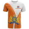 Maglietta da uomo olandese bandiera nazionale dell'emblema olandese stampa 3D moda Unisex o-collo