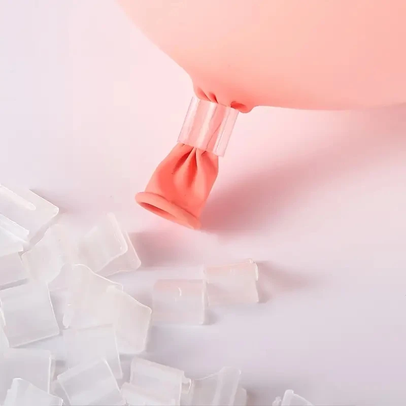 100 Stück, Ballon-Versiegelungsclip, Ballon-Bindewerkzeug, Ballonzubehör. Schnelleres Knoten-Bindewerkzeug, Partyzubehör Image