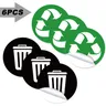 6pc cestino classificazione adesivo casa autoadesivo è riciclabile classificazione segno pattumiera