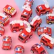 6pcs Kinder Cartoon Mini zurückziehen Feuerwehr auto Polizeiauto Spielzeug für Kinder Geburtstags