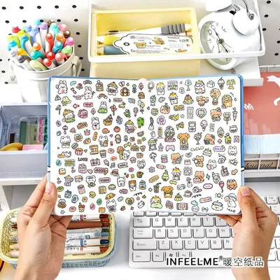 Instagram-Aufkleber, niedliche Cartoon-Tier-Handzelt-Dekoration, Gooka-Aufkleber, selbstklebende Image