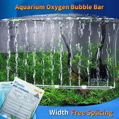 Aquarium Fish Tank Oxygen Pump Accessories - Plastic Bubble Strip, Air Hose, And Air Stone - Interlocking Multi-holed Aeration Tube