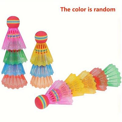 12pcs Colorful Badminton Balls, Badminton Shuttlecock, Random Color
