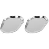 Makeup Jewelry Tray Ring Holder Organizer Dish Display Metal Stainless Steel 2 Count