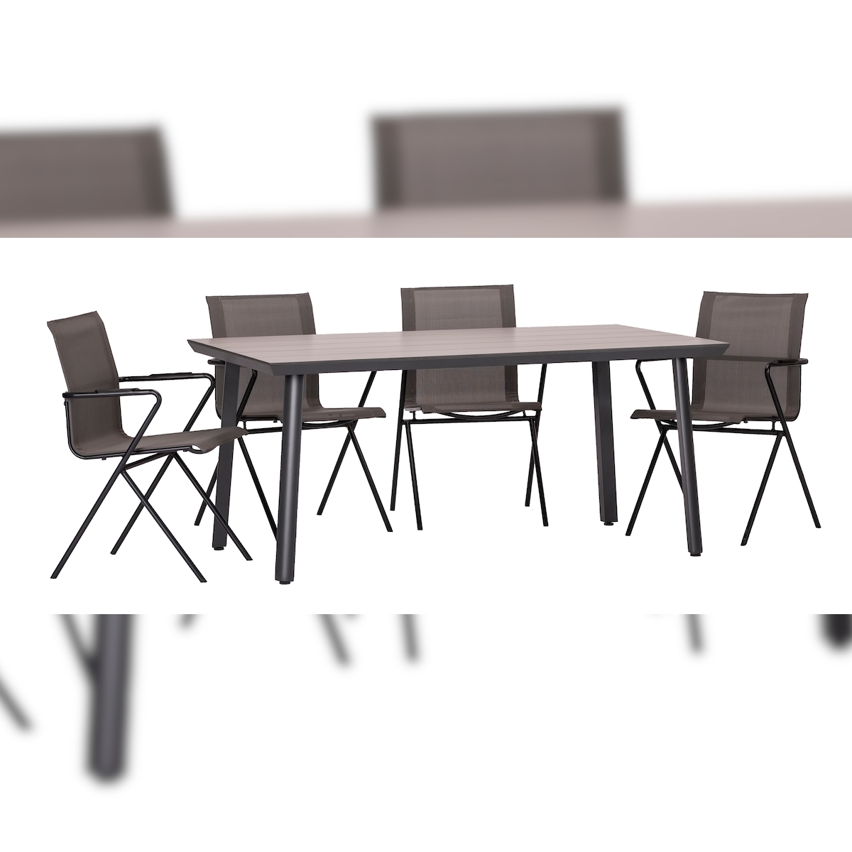 acamp Tischgruppe 4x 56096 Alpha Tex 1x 56373 Biarritz Tisch Image