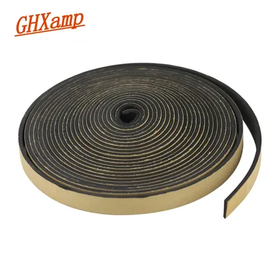 GHXAMP 2 Meter Speaker EVA Sealing Strip Black Single-sided plastic shockproof absorber Gasket seal