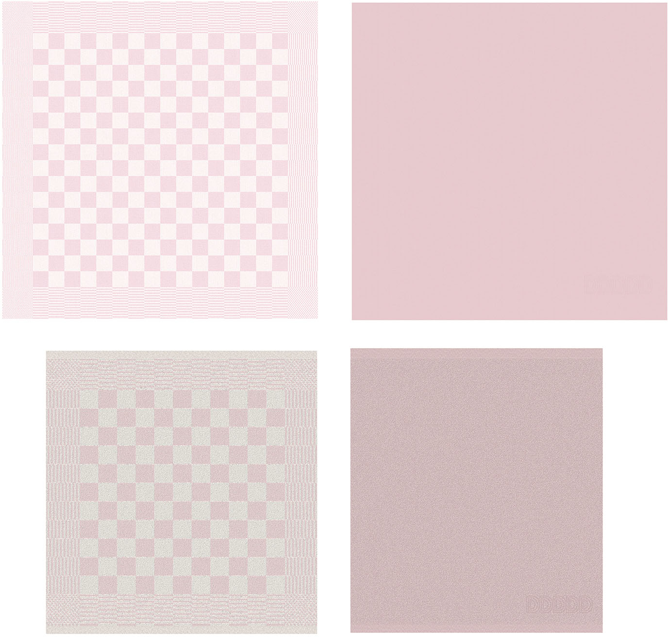 Geschirrtuch DDDDD "Barbeque", pink (pastel pink), 4 Stk., 100 % Baumwolle, 100% Baumwolle, Geschirrtücher, Set aus Jacquard-Gewebe und weicher Frottee, saugstark und langlebig Image