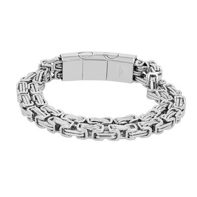 Edelstahlarmband ADELIA´S "Damen Armband aus Edelstahl 21 cm", silber, Armbänder, Damen, 21, Edelstahl