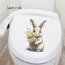 Cute Rabbit Toilet Toilet Sticker Removable Toilet Toilet Bathroom Toilet Toilet Home Decoration Sticker