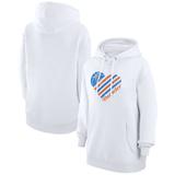 Women's G-III 4Her by Carl Banks White Oklahoma City Thunder Heart Pullover Hoodie