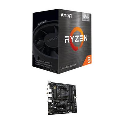 AMD Ryzen 5 5600G 3.9 GHz Six-Core AM4 Processor and Gigabyte B550M DS3H AC AM4 100-100000252BOX