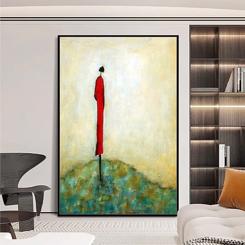 Mintura handgefertigte Figuren-Ölgemälde auf Leinwand, Wandkunst, Dekoration, modernes abstraktes Bild für die Inneneinrichtung, gerolltes, rahmenloses, ungedehntes Gemälde Image