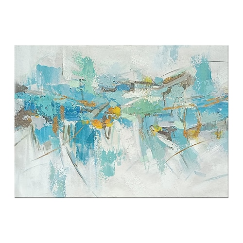 handgemachtes Ölgemälde auf Leinwand, Wandkunst, Dekoration, modern, abstrakt, für Wohnzimmer, Wohnkultur, gerollt, rahmenlos, ungedehntes Gemälde Image