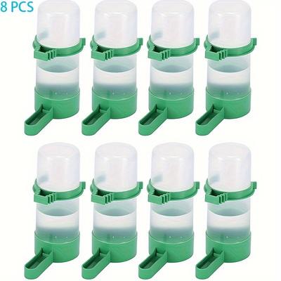 8pcs Durable Plastic Bird Feeder And Waterer With ...