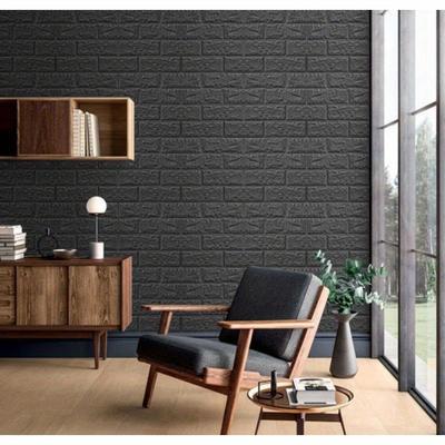 TEMU 1 Roll 3d Brick Tile Anti-collision Soft Wallpaper, Waterproof Self-adhesive Removable Contact Paper For Living Room, Kitchen, Countertop, Bathroom, Bedroom, Home And Dormitory Decoration