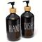 TEMU 2pcs Black Plastic Soap Dispenser Set - Hand And Dish Soap Dispensers, Lotion Bottles With Pump Suitable For Kitchen Bathroom Washroom, Bathroom Accessories