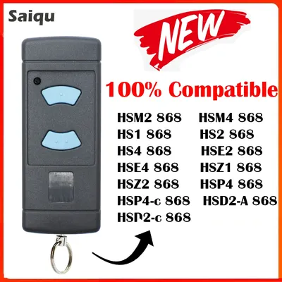Remote Control HSE2 HSE4 HSM2 HSM4 HS2 HS4 Blue Button 868MHZ Garage Gate Remote Control Door Opener