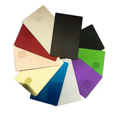 1pcs free shipping blank 4428 big chip slot Metal business card , metal credit card with strip and signature