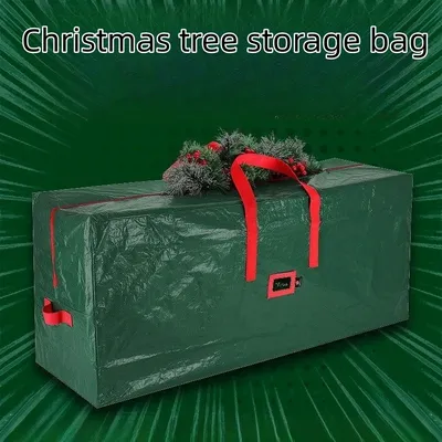 Large Christmas Tree Bag Storage Tub High xmas Tree Decoration Wreath Storage Box Handles Waterproof And Durable Home Organizer