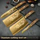 Deluxe Gold Kitchen Knife Seiko stainless steel blade with gold titanium plated Chef's knife Kitchen
