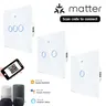 Matter WiFi Smart Switch 1/2/3/4 Gang EU Smart Home Touch Switch Neutral Wire/No Neutral Wire for