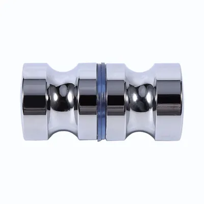 Aluminum Alloy Door Handle 1.1" Diameter Single Glass Door Knob Bathroom Shower Cabinet Handle with Screw Home Hardware